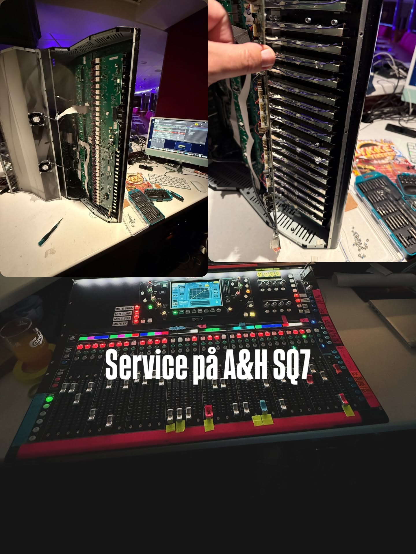 Service på Allen & Heath SQ7 om bord hos Fjord Line